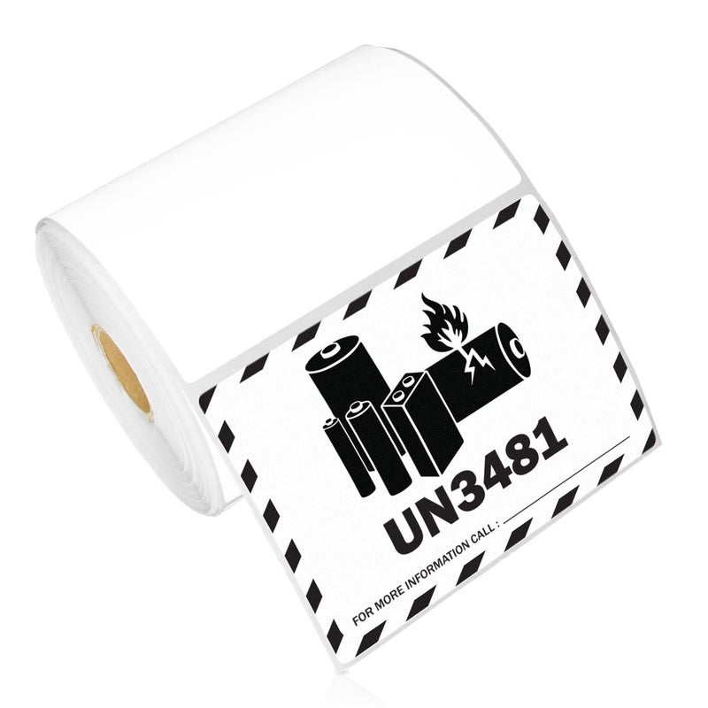 OfficeSmartLabels ملصقات مكتب سمارت - 4" × 3" ملصقات حرارية مباشرة - متوافقة مع طابعات زيبرا ورولو المكتبية والمزيد - نواة 1"، لاصق دائم ومثقب [4 لفات، 2000 ملصق] - Image 1